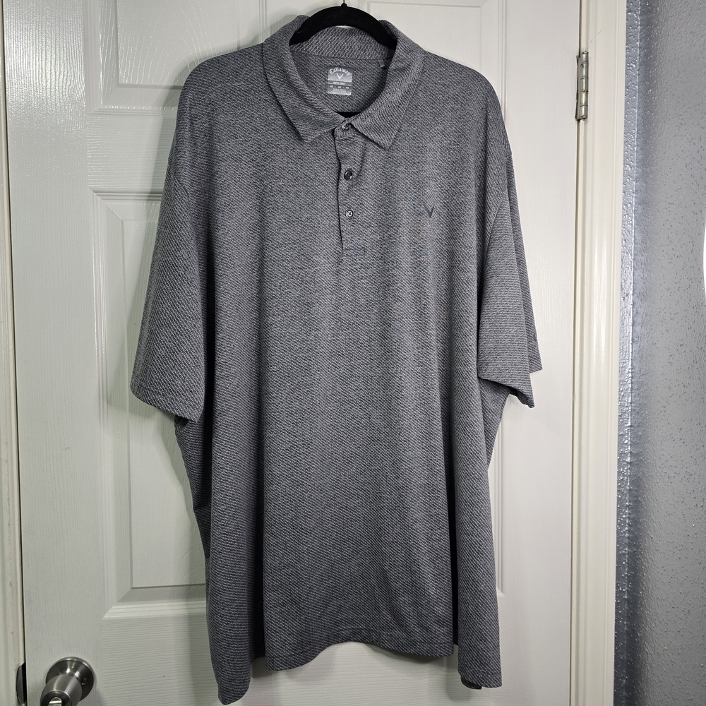 Callaway Heather Gray Short-Sleeve Polo